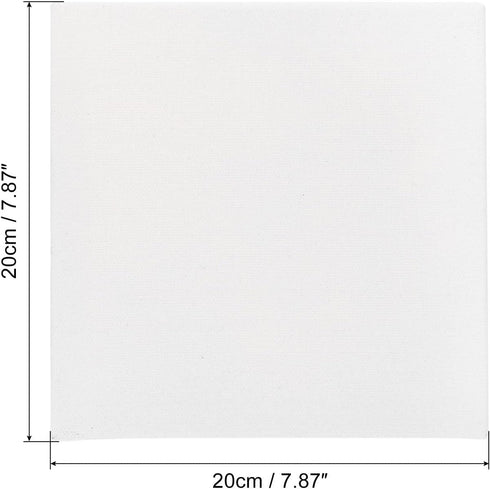 PATIKIL Paint Linen Canvases for Painting, 3 Pack 8x8 Inch Square Wood Frame Stretched Blank Art Canvas Board Panels for Acrylic, Oil, Tempera Pai...