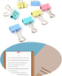 Small Binder Clips 1 inch Length, Colorful, for Office (64 Pcs)...