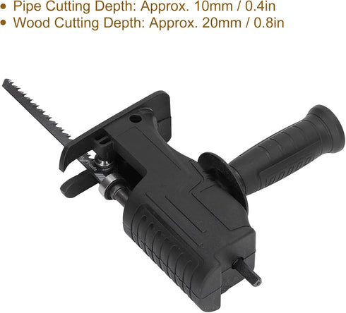 Reciprocating Saw Adapter Electric Drill to Reciprocating Saw Adapter, Hand Drill to Reciprocating Saw Chainsaw Conversion Head Kit, Woodworking H...
