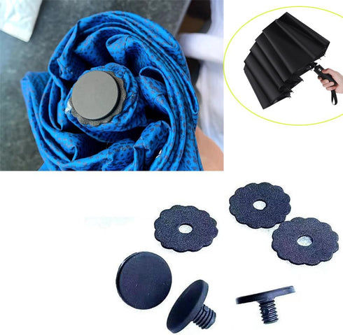4 Set Portable Travel Umbrella Top Screw Cap Replacement 6mm + 8mm Thread End Stop Cover Stopper Tip with Waterproof Gasket for Mini Folding Compa...