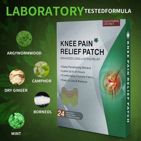 Knee Patches | Maximum Strength | Long-Lasting Relief for Joint & Muscle | 48 Count (Pack of 2)...