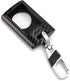 iJDMTOY Black Carbon Fiber Pattern Hard Plastic Shell Keyfob Protective & Keychain Compatible With Cadillac OEM 5923887 22756465, etc (ATS CTS DTS...