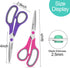 Scissors, Rkqoa 8" All Purpose Scissors 6 Pack - Comfort-Grip Sharp Scissors for Office School House Sewing Fabric Crafts Arts Desk Classroom Supp...