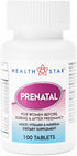 Prenatal Multivitamin by HealthStar for Healthy Mom and Baby - Folate + Vitamin C + Vitamin D + Iron + Calcium + B12 - 100 tablets...