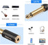 Disino 1/4" Mono to 1/8" Stereo Adapter, New Upgrade Gold-Plated 6.35mm TS Male Jack to 3.5mm TRS Female Stereo Adapter for Headphone, Amp Adapte,...