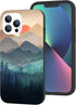 Compatible with iPhone 12 Case iPhone 12 Pro Case, Mountain Landscape Sunrise Aesthetic Mountain Sunset iPhone Case for Girls Women Cute Shockproo...