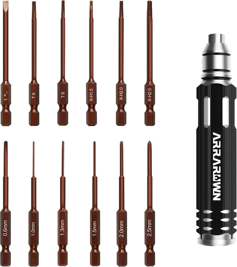 Hex Screwdrivers Set 12 in 1 RC Hobby Tools Kit S2 Steel Tool for RC Car Model Drone Airplane Robotics Helicopter Quadcopter Boat FPV Home Applian...