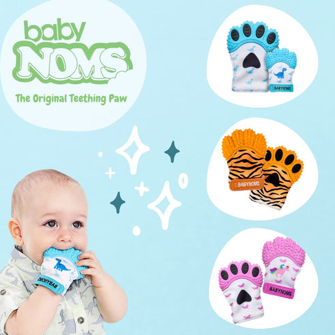 ® Teething Mitten | Orange Tiger Teething Paw...