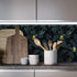 Tropics Plants Floral Peel and Stick Wallpaper, 17.71in X 118.1in Self Adhesive Removable WallPaper Black/Dark Green/Yellow Contact Paper Waterpro...