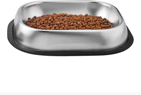 304 Stainless Steel Metal Food Dishes, with Cleaning Kit, Shallow Dog Food Bowls, Feeder Dog Bowls Water Bowl, for Small/Med Sized Cats Dogs (8.2 ...
