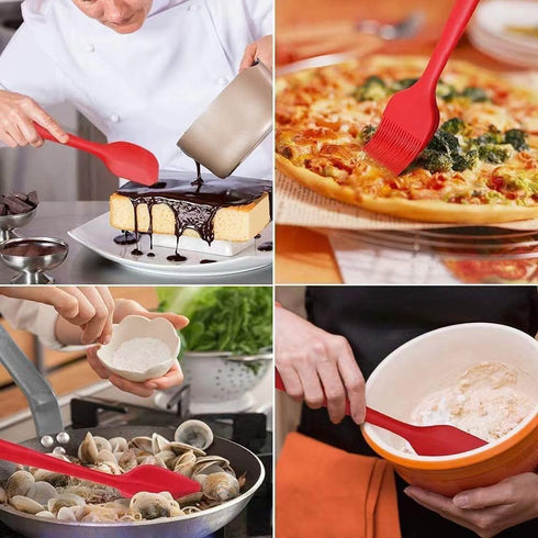 Spatula Kitchen Utensils - 6 Pieces Silicone Spatula Set Heat Resistant, Cooking Utensils Food Grade Rubber Spatulas for Nonstick Cookware Kitchen...