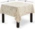SARO LIFESTYLE Vintage Script Print Design Tablecloth, 55" x 55", Natural...