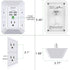 Wall Charger, Surge Protector, QINLIANF 5 Outlet Extender with 4 USB Charging Ports (4.8A Total) 3-Sided 1680J Power Strip Multi Plug Adapter Spac...