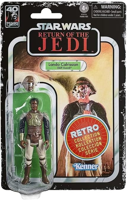STAR WARS Retro Collection Lando Calrissian (Skiff Guard), Return of The Jedi 3.75-Inch Collectible Action Figures, Ages 4 and Up (F7277)...