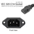 QTEATAK 3 Pack Screw Mount 3 Pins Inlet Power Plug Socket IEC320 C14 AC 250V 10A by QTEATAK...