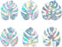 GORGECRAFT 6x7 Inch Leaf Window Clings Static Rainbow Window Stickers Anti-Collision Glass Decals Sun Catcher Decorations Non Adhesive Prismatic V...