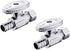(Pack of 2) EFIELD 1/4 Turn Straight Stop Valve 3/8" OD Compression X 1/2" Pex Chrome Plated Brass, …...