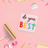 Inspirational Desk Decor,Do Your Best Acrylic Desk Plaque Sign with Wooden Stand for Home Office Dorm Shelf Table Decor A324...
