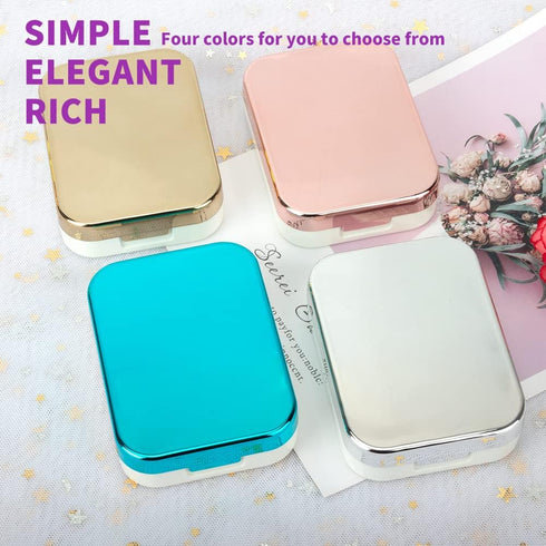 Contact Lens Case, Two Pack Portable Contact Lenses Travel Cases with Remover Tool Tweezers Mirror Solution Bottle Contacts Holder Container Stora...
