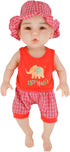 Full Silicone Doll Clothes Outfits for 17.7"- 18.5", Reborn Baby Doll Qute Suit Accesories Set - Newborn Girl Boy Baby Clothing Gifts Set - RedEle...