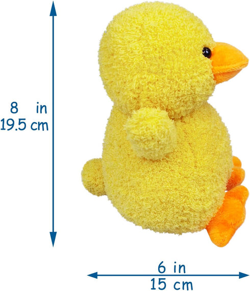 Yellow Plush Duck Stuffed Animal Toy, Soft Cuddly Plushie Hugger Toy for Boys & Girls, Birthday Gifts for Kids or Girlfriend, 8"...