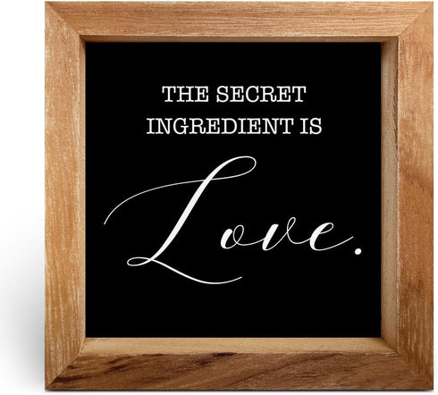Kitchen Decor Rustic Wooden Framed Sign Kitchen Counter Decor Kitchen Sign Farmhouse Decor Country Kitchen Accessories New Home Essentials Decorat...