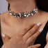 Missgrace Boho Women Dainty Chunky Short Rhinestones Prom Choker Necklaces for Women Luxurious Bar Choker Necklace for Women...