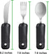 YPC Adaptive Utensils,Easy Grip Silverware,Built-Up Fork,Spoon and Rocker Knife for Adults,Elderly,Arthritis,Tremors and Parkinsons,3 Piece Set...