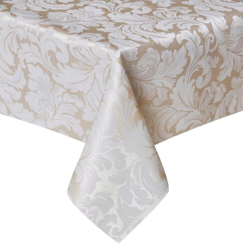 Tektrum Heavy Duty 60 X 102 inch Rectangular Damask Jacquard Tablecloth Table Cover - Waterproof/Spill Proof/Stain Resistant/Wrinkle Free - Great ...