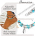 Yokawe Boho Layered Beaded Anklet Bracelets Silver Shell Turtle Anklet Chain Starfish Summer Beach Barefoot Sandals Foot Jewelry for Women and Tee...