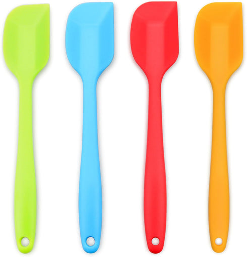 Silicone Spatula 4-piece Set, Heat-Resistant Spatulas, Non-stick Rubber Spatulas with Stainless Steel Core...