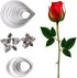 18pcs Gumpaste Flower Mold Austin Rose Petal Calyx Leaf Cutter Set Sugarcraft Fondant Modelling Tools for Cake Decorating, Chocolate, Soap, Gum pa...