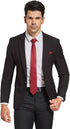 Burgundy Tie Men Women Skinny Tie Slim Tie Stripe Tie with Hanky Waterproof Oilproof Tie-Burgundy...