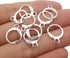 160 Pcs Round Hypoallergenic Lever Back Dangle Ear Wire With Open Loop French Hook for DIY Jewelry Making (Silver-12785)...