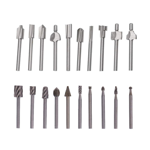 HSS Router Dremel Bits and Router Bit Set 1/8"(3mm) Shank for Power Rotary Tools Accessories for DIY Woodworking, Carving, Edge Treatment Grooving...