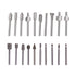 HSS Router Dremel Bits and Router Bit Set 1/8"(3mm) Shank for Power Rotary Tools Accessories for DIY Woodworking, Carving, Edge Treatment Grooving...