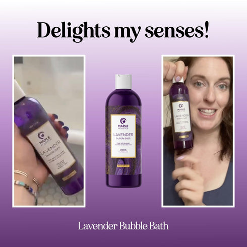 Premium Lavender Bubble Bath Soak - Aromatherapy Bubble Bath Soap and Luxury Lavender Bath Oil for Dry Skin - Moisturizing and Relaxing Bubble Bat...