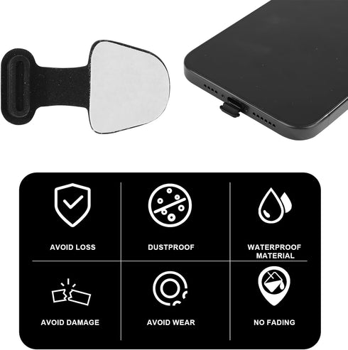 8pcs USB C Dust Covers, USB C Charging Port Covers USB C Anti Dust Plug Anti-Lost USB C Port Dust Cap with Speaker Mesh Covers Cleaner for iPhone ...