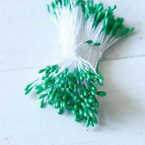 SK Flower Stamens 2 Bundles of 160-180 Stems Pearl Stamens for Scrapbooking Pistil Cake Decoration Craft DIY, 2.17-Inch, Yellow...