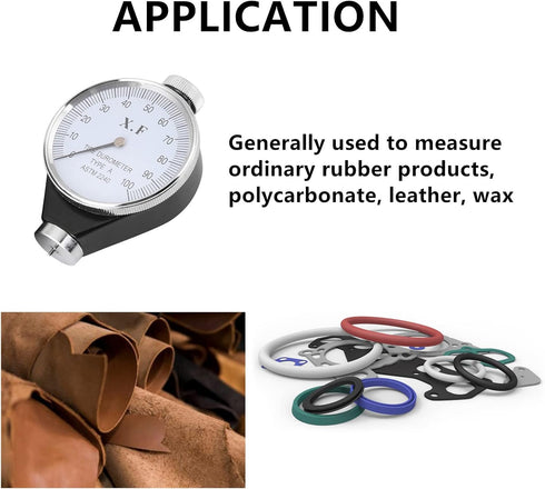 Hardness Tester Meter Durometer Rubber Tire Durometer Hardness Tester Meter Shore Type A/O/D Dial Value 0-100 Degrees(Type A)...