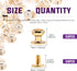 Swpeet 30Sets Gold 8x10x10mm Chicago Screws Round Head Button Stud Slotted Screws Nail Rivet Leather Rivets Craft Belt for DIY Craft Leather Craft...