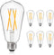 Ascher Vintage LED Edison Bulbs 60 Watt Equivalent, Eye Protection Led Bulb with 95+ CRI, Bright Warm White 2700K, Non-Dimmable, ST58 Antique LED ...