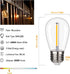 Shatterproof&Waterproof S14 String Light bulbs,S14 Led Bulbs, Patio Lights Outdoor Waterproof Replacement Bulbs,CRI90,Warm White,120V,2200K,70LM,E...
