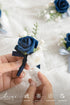 Ling's Moment Boutonniere for Men, 6pcs Groom Groomsmen Boutonniere, Artificial Flowers for Wedding Decor/Prom/Homecoming, etc.Navy Blue Dark Blue...