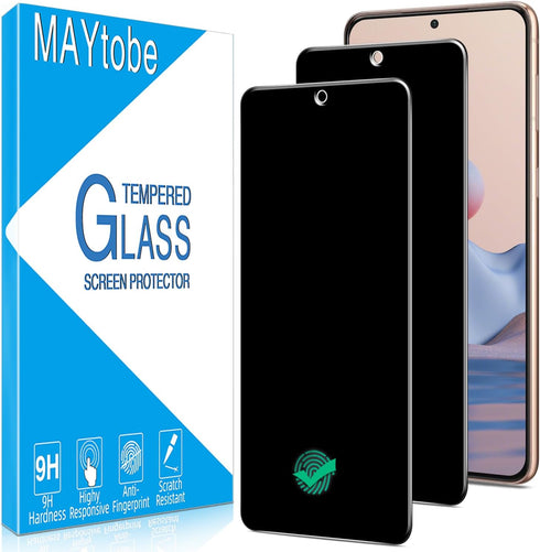 MAYtobe [2-Pack Privacy Screen Protector Designed for Samsung Galaxy S21 Tempered Glass,Support Fingerprint Unlocking, No Bubbles, Anti Scratch, E...