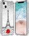 case for 14/13 Paris Eiffel Tower Designer Rubber Protective Skin Cover Shockproof Compatible with iPhone 13/14 Get Lost in Paris Creative Romanti...