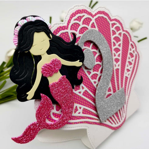1pc Mermaid Sea Daughter Doll Dies Metal Cutting Die Cut for Paper Craft Handmade Card Making Greeting Cards Decoration Alina Craft Art Template...