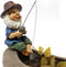 Fairy Garden Fishing Gnome Statues Miniature Dwarf Elf Figurines Outdoor Landscape Ornaments for Yard Lawn Pond Pool Riverside Decoration...