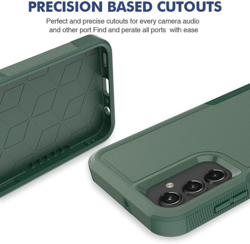 for Samsung Galaxy A15 5G Case: Dual Layer Protective Heavy Duty Cell Phone Cover Shockproof Rugged with Screen Protector - Military Protection Bu...