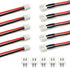 5 Pairs JST-XH 2.54mm 1S 2 Pin Balance Plug Lead Socket Male and Female Connector with 10cm Silicone Wire Cables for Woodland Just Plug Lights 3D ...